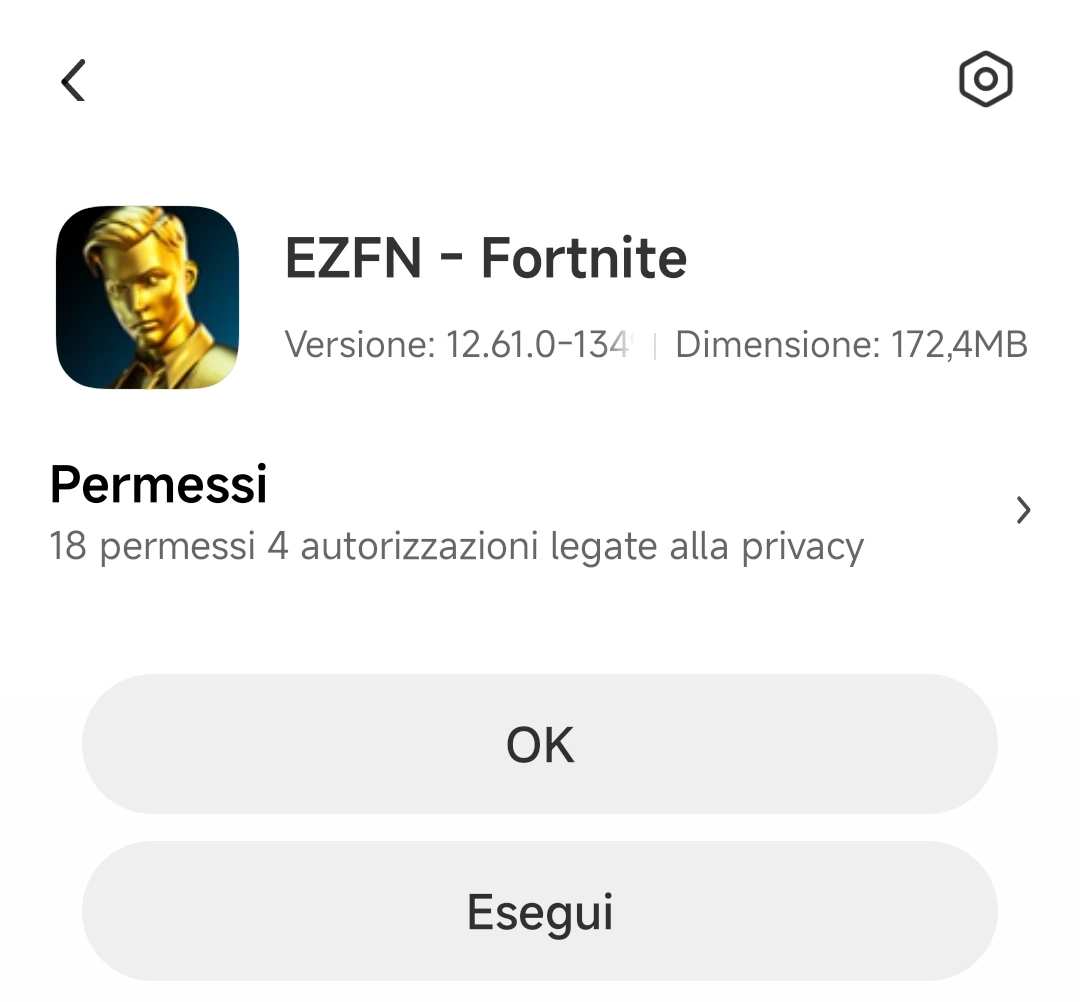 Schermata dell'installer Xiaomi a installazione completata, con i pulsanti «OK» e «Esegui»