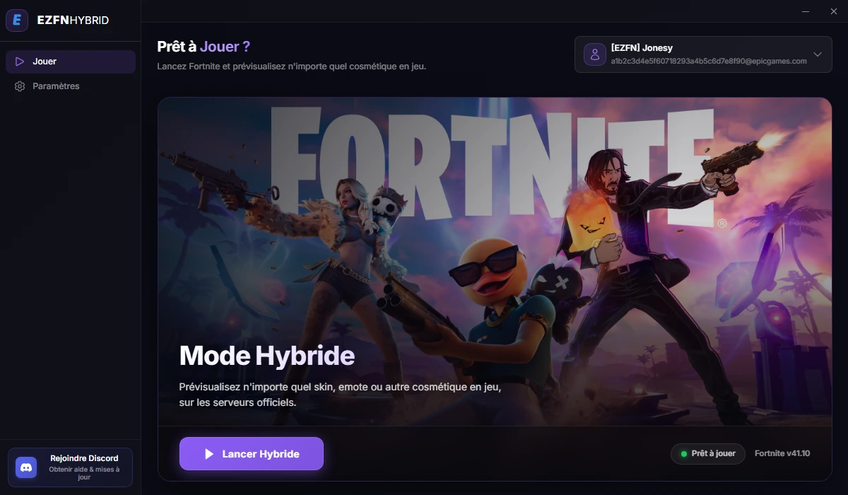 Cliquez sur « Lancer Hybride »