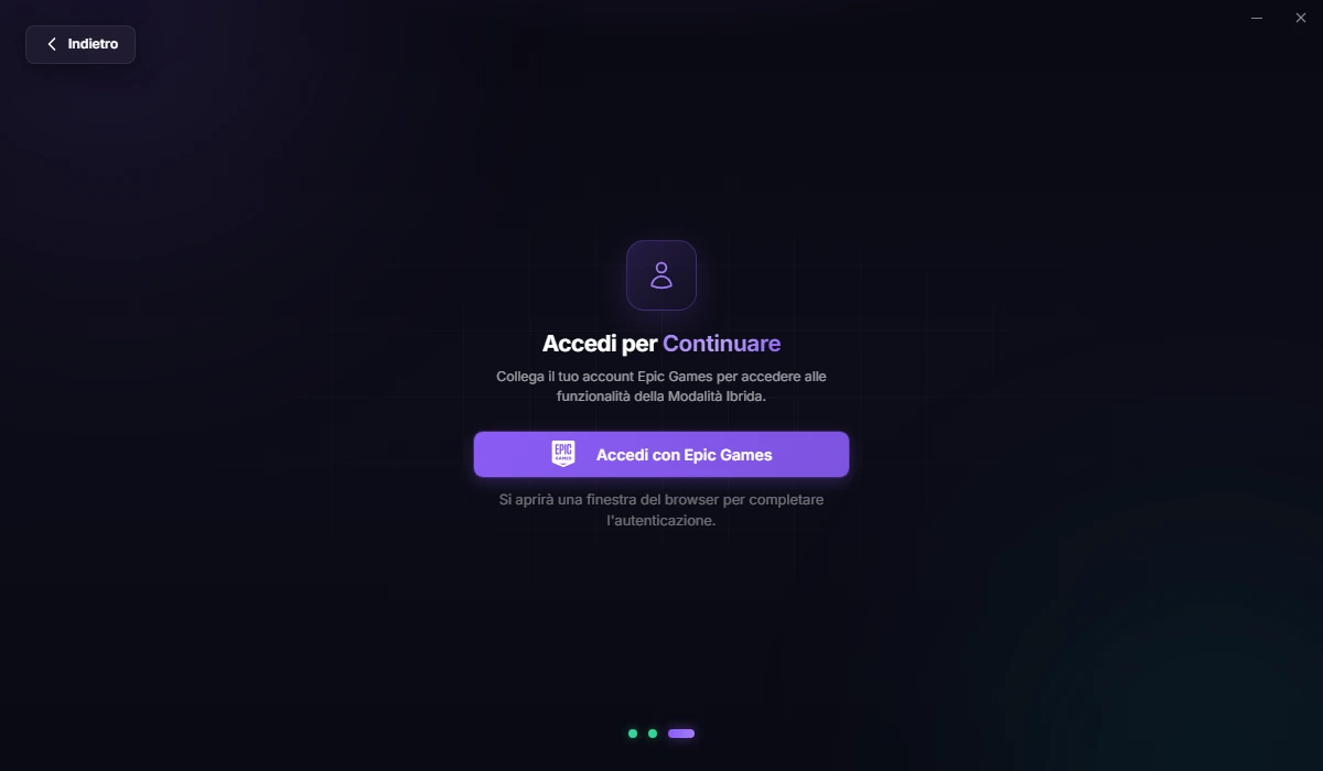 Accedi con Epic